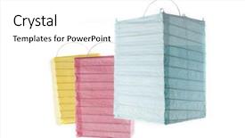  Presentation with party time - Slides consisting of fairylights - party-time with colored chinese lanterns background and a white colored foreground