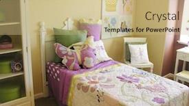  Presentation with home - Slide set having fairytale-bedroom-in-a-home background and a  colored foreground