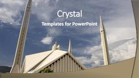  Presentation with pakistan - PPT layouts with faisal mosque in islamabad pakistan background and a gray colored foreground