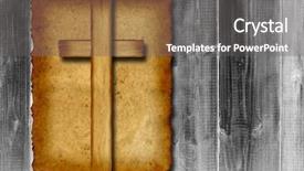  Presentation with aged wood - Audience pleasing slide deck consisting of faith holiday god religious jesus backdrop and a gray colored foreground