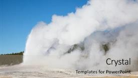  Presentation with faithful - Beautiful slide set featuring faith rock - old faithful geyser eruption backdrop and a soft green colored foreground