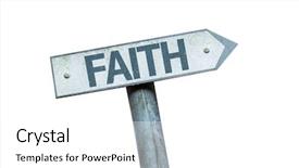 Presentation with faith - Audience pleasing PPT theme consisting of power gospel - faith sign isolated on white backdrop and a white colored foreground
