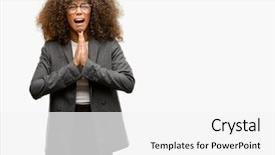  Presentation with african american religion - Slides enhanced with faith works - african american business woman wearing background and a white colored foreground