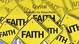  Presentation with faith - Cool new theme with faith written on multiple road backdrop and a yellow colored foreground