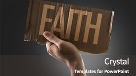  Presentation with faith - Cool new PPT theme with faith backdrop and a dark gray colored foreground