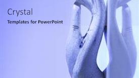  Presentation with blessing - Amazing theme having fake-buddha-s-hand-blessing backdrop and a light blue colored foreground