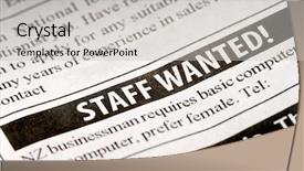  Presentation with classified - Cool new PPT theme with fake classified ad newspaper business backdrop and a light gray colored foreground