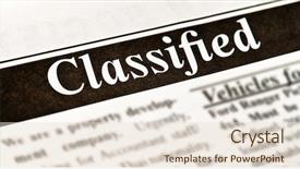  Presentation with classified - Slide set having fake classified ad newspaper business background and a lemonade colored foreground