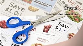  Presentation with release - Colorful PPT layouts enhanced with fake coupon background with scissors backdrop and a lemonade colored foreground