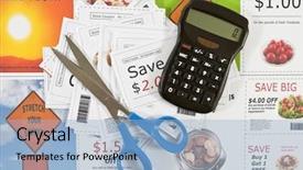  Presentation with coupon - Presentation theme consisting of fake coupons on a fake background and a light blue colored foreground