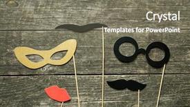  Presentation with gem stones smudge sticks - PPT layouts enhanced with fake lips glasses and mustaches background and a gray colored foreground