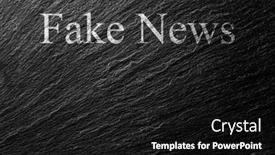  Presentation with fake news - PPT theme consisting of fake-news-chalk-text background and a black colored foreground