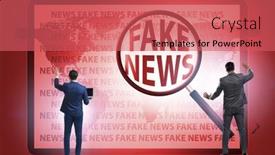  Presentation with fake news - Amazing PPT layouts having fake-news-concept-in-information backdrop and a coral colored foreground