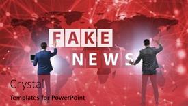  Presentation with fake news - PPT layouts featuring fake-news-concept-in-information background and a red colored foreground