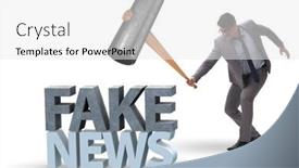  Presentation with fake news - Audience pleasing PPT layouts consisting of fake-news-concept-in-information backdrop and a white colored foreground