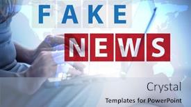  Presentation with fake news - Slides having fake-news-concept-in-information background and a light blue colored foreground