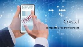  Presentation with fake news - Theme with fake-news-concept-in-information background and a light blue colored foreground