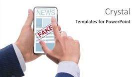  Presentation with fake news - PPT theme enhanced with fake-news-concept-in-information background and a white colored foreground