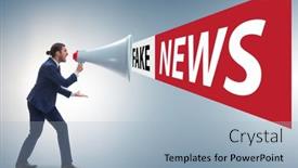  Presentation with fake news - Presentation featuring fake-news-concept-in-information background and a light blue colored foreground