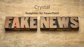  Presentation with fake news - PPT layouts enhanced with fake-news-word-abstract background and a coral colored foreground