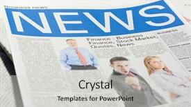  Presentation with newspaper - Presentation theme featuring fake newspaper background and a light gray colored foreground