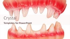  Presentation with spooky - Beautiful presentation theme featuring fake-scary-teeth-for-spooky backdrop and a lemonade colored foreground