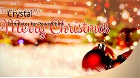  Presentation with christmas cars - Theme enhanced with fake snow against christmas tree background and a coral colored foreground