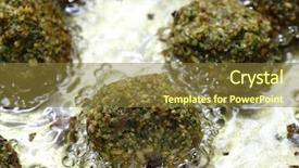  Presentation with oil - Slide deck enhanced with falafal mixture frying in oil background and a  colored foreground