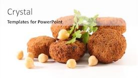 Presentation with background - Beautiful presentation design featuring falafel-isolated-on-white-background backdrop and a white colored foreground