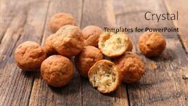  Presentation with vegetarian - Theme enhanced with falafel vegetarian ball background and a coral colored foreground