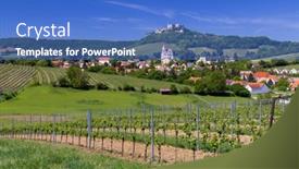  Presentation with vineyard - PPT theme enhanced with falkenstein-ruins-and-town background and a  colored foreground
