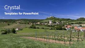  Presentation with vineyard - Slides with falkenstein-ruins-and-town background and a ocean colored foreground