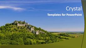  Presentation with vineyard - Slide set consisting of falkenstein-ruins-and-town background and a teal colored foreground