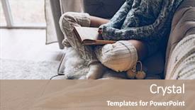  Presentation with winter scene - Slides enhanced with fall - cold autumn or winter weekend background and a coral colored foreground