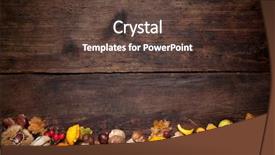  Presentation with harvest - Colorful slides enhanced with fall - harvest or thanksgiving background backdrop and a tawny brown colored foreground