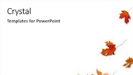  Presentation with autumn leaves - PPT layouts with fall - isolated autumn leaves background and a white colored foreground