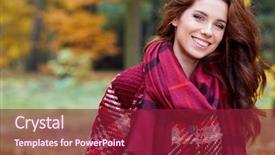  Presentation with swimming beautiful girl swims underwater - Amazing PPT theme having fall - portrait of beautiful brunette girl backdrop and a violet colored foreground