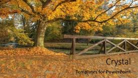  Presentation with rural india part - PPT theme having fall - rural autumn park view background and a red colored foreground