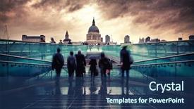  Presentation with rain fall - Cool new PPT theme with christian fall - st paul's cathedral backdrop and a ocean colored foreground