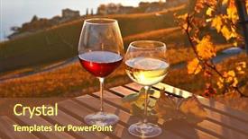  Presentation with vineyards - Amazing slide deck having fall - wine against vineyards in lavaux backdrop and a tawny brown colored foreground