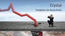  Presentation with fall - Presentation design with fall and depreciation concept mixed background and a light blue colored foreground