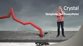  Presentation with fall - Amazing PPT theme having fall and depreciation mixed media backdrop and a gray colored foreground