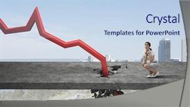  Presentation with fall - Colorful presentation theme enhanced with fall and depreciation mixed media backdrop and a sky blue colored foreground