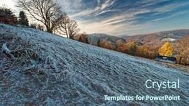  Presentation with fall mountains - Slides with fall-and-winter-in-one background and a ocean colored foreground
