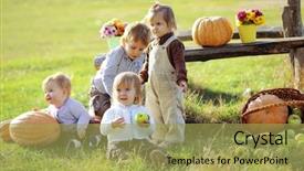  Presentation with cute math for kids - Cool new presentation with fall apple - cute kids having fun backdrop and a yellow colored foreground
