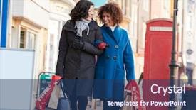  Presentation with mature masked female surgeon - Beautiful PPT theme featuring fall arms - two mature female friends enjoying backdrop and a  colored foreground