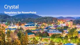  Presentation with columbus ohio usa skyline - Beautiful theme featuring fall college - boone north carolina usa campus backdrop and a cobalt blue colored foreground