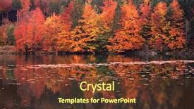  Presentation with path - Colorful PPT theme enhanced with fall color - idyllic forest path backdrop and a  colored foreground