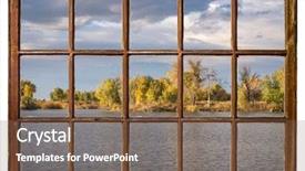  Presentation with fall lake - Cool new slides with fall colors as seen backdrop and a  colored foreground