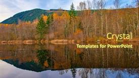  Presentation with fall colors - Theme with fall-colors-in-full-display background and a tawny brown colored foreground